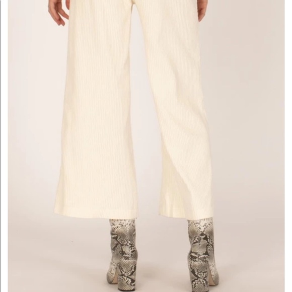Amuse Society wide leg pant in cream - Picture 2 of 3